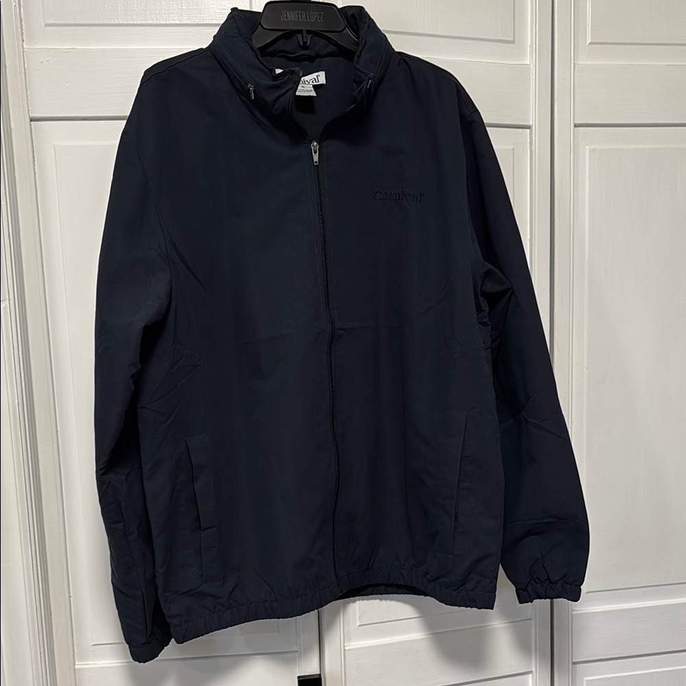 Carnival Cruise Line men’s navy lightweight jacket size XL, like new